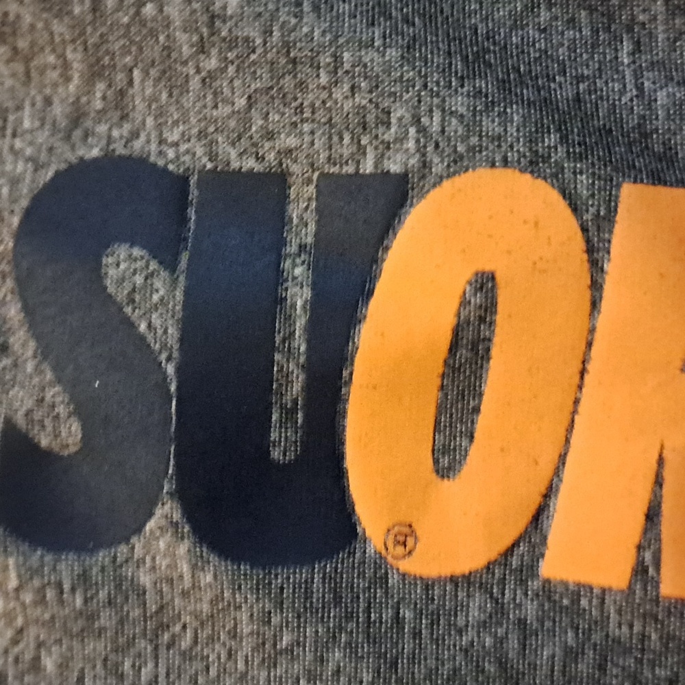 Syracuse Orange University Gray Drawstring Sweatpants with SU Orange Print - Picture 3 of 8